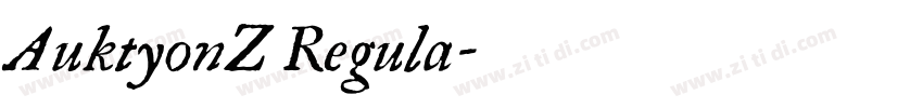 AuktyonZ Regula字体转换